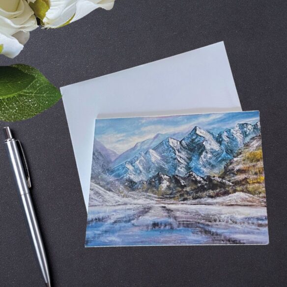 Greeting card Art print of mountians